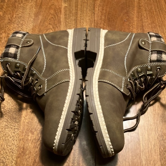 Anjou Femme flannel lined leather lace up boots size 6 - Picture 7 of 13